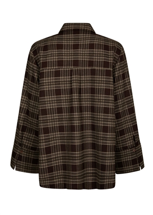 Dita flannel check skjorte Brown Neo Noir 